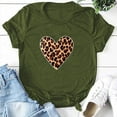 thumbnail image 4 of Valentine's Day T Shirt Women Sexy Leopard Heart Print Tees Cute Holiday Short Sleeve Crewneck Tops, 4 of 6