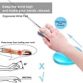 thumbnail image 4 of Reposamuñecas de gel de silicona suave para ratón, cojín de almohada para la mano, soporte para muñeca para teclado, ergonómico, translúcido en forma de corazón (2 piezas, azul), 4 of 5