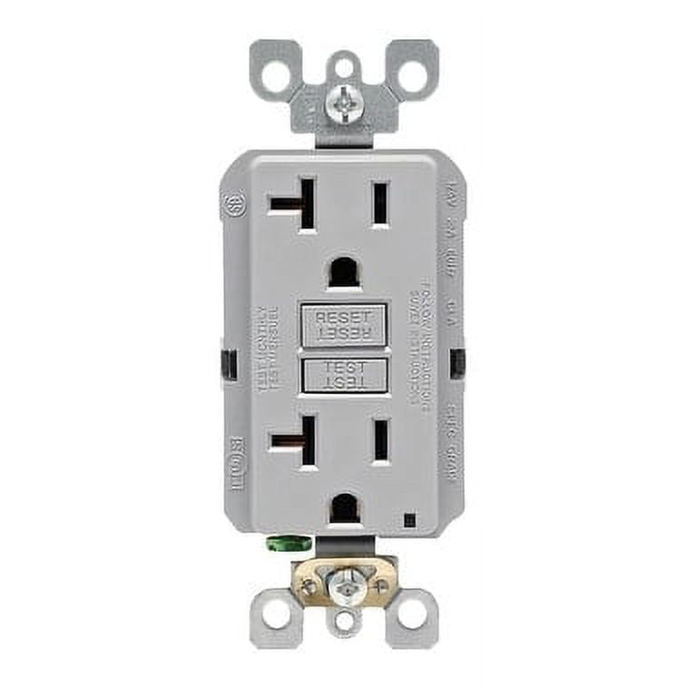 Leviton Smartlockpro Gfci Outlet 20A 125V Gray Nema 5-20R