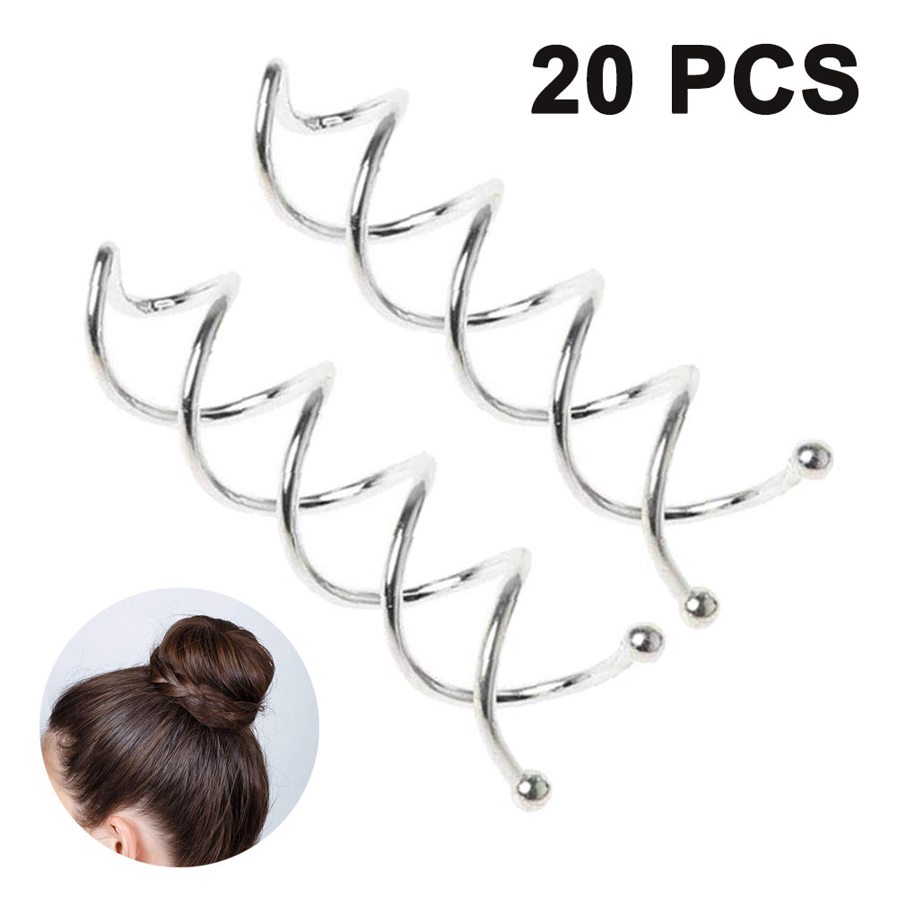 20 Spiral Hair Pins Twist Clips Round Hair Clips Hair Styling Spiral 