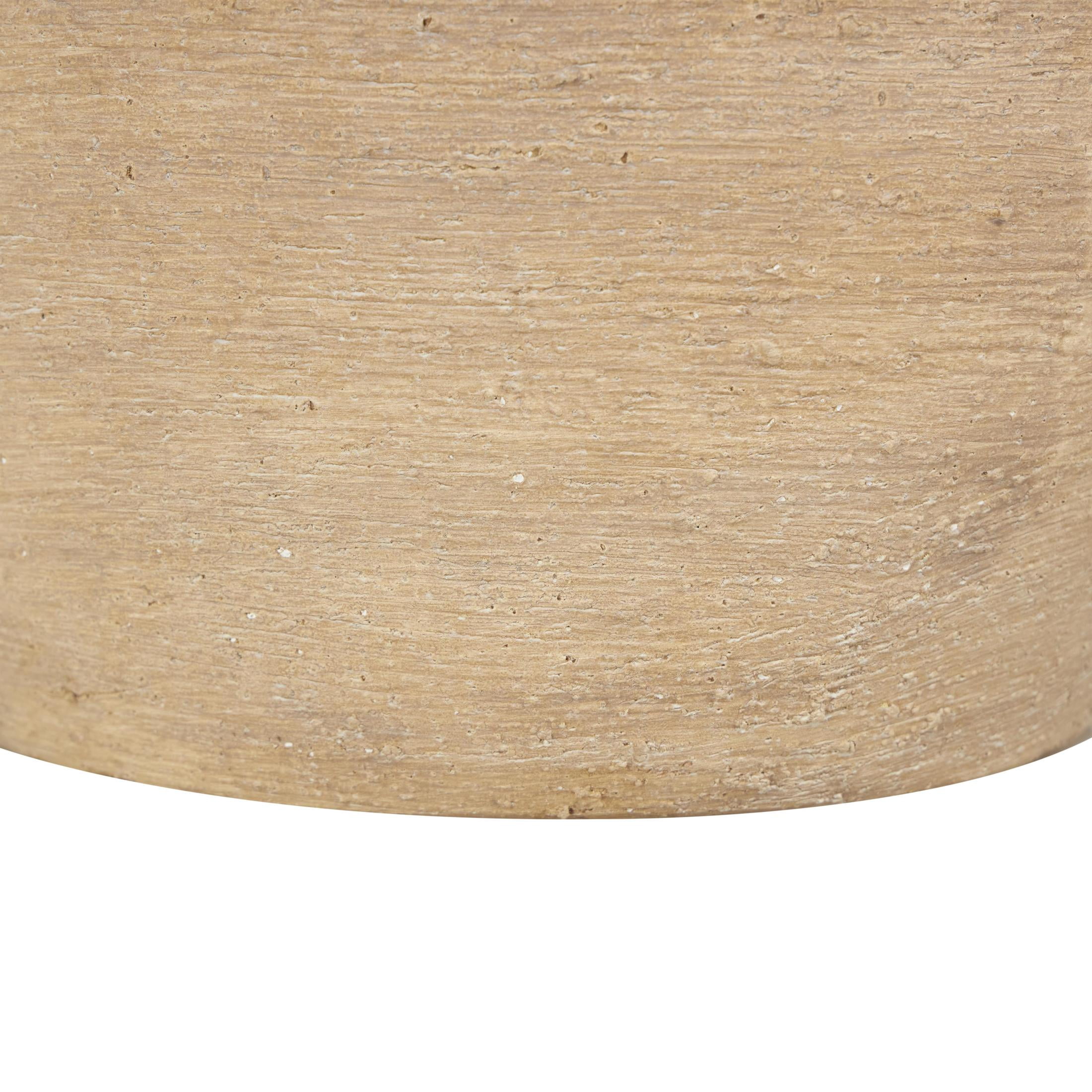 DecMode 16" Wide Textured Terracotta Beige Ceramic Vase