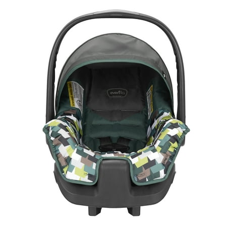 Evenflo Nurture 22 lbs Infant Car Seat, Geometric Green