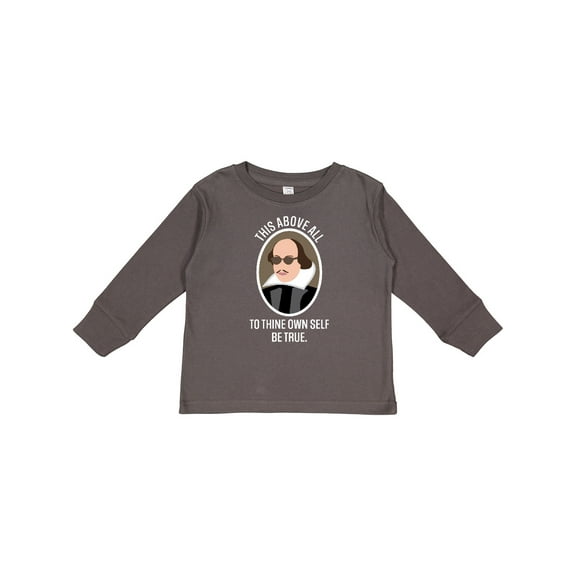 Inktastic To Thine Own Self Be True shakespeare Boys or Girls Long Sleeve Toddler T-Shirt