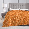 thumbnail image 4 of KLL Fleece Blanket Plush Throw Blanket Orange Glitter ,Soft Fuzzy Cozy Flannel Blanket for Couch Sofa Bed.(40"x30" ), 4 of 7