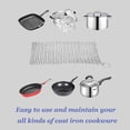 thumbnail image 2 of OUSITAID Cast Iron Cleaner Steel Scrubber, 6x6" Cookware Cleaner for Skillet, Wok, Pot, Pan, Hygenic Option to Scouring Pad, Not Rust, Protects Cookware Seasoning, 2 of 5