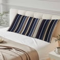 thumbnail image 4 of Blue and Brown Geometric Stripe Pattern Body Pillow Covers 20"x54", Soft Brushed Microfiber Breathable Throw Pillow Covers, Decorative Pillowcase with Zipper for Couch Sofa Bedroom Living Room, 4 of 9