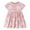 X222 Pink, variant on Bysome Toddler Girls Dress Floral Print Short Sleeve Crew Neck Summer Smooth Girls Dresses Size 4-5 Years Pink