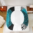 thumbnail image 5 of jejeloiu Wild Leopard Cheetah Full Size Sheets,Black Zebra Lines Bed Sheets For Kids 4pcs, 5 of 7