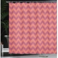 thumbnail image 3 of Ambesonne Chevron Shower Curtain, Abstract Geometric Zigzag, 69"Wx75"L, Dark Magenta, 3 of 4