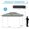 thumbnail image 5 of AVAWING 11x11 ft Outdoor Pop-up Canopy, Party Tent, Patio Wedding Tent, Gray & White, 5 of 7