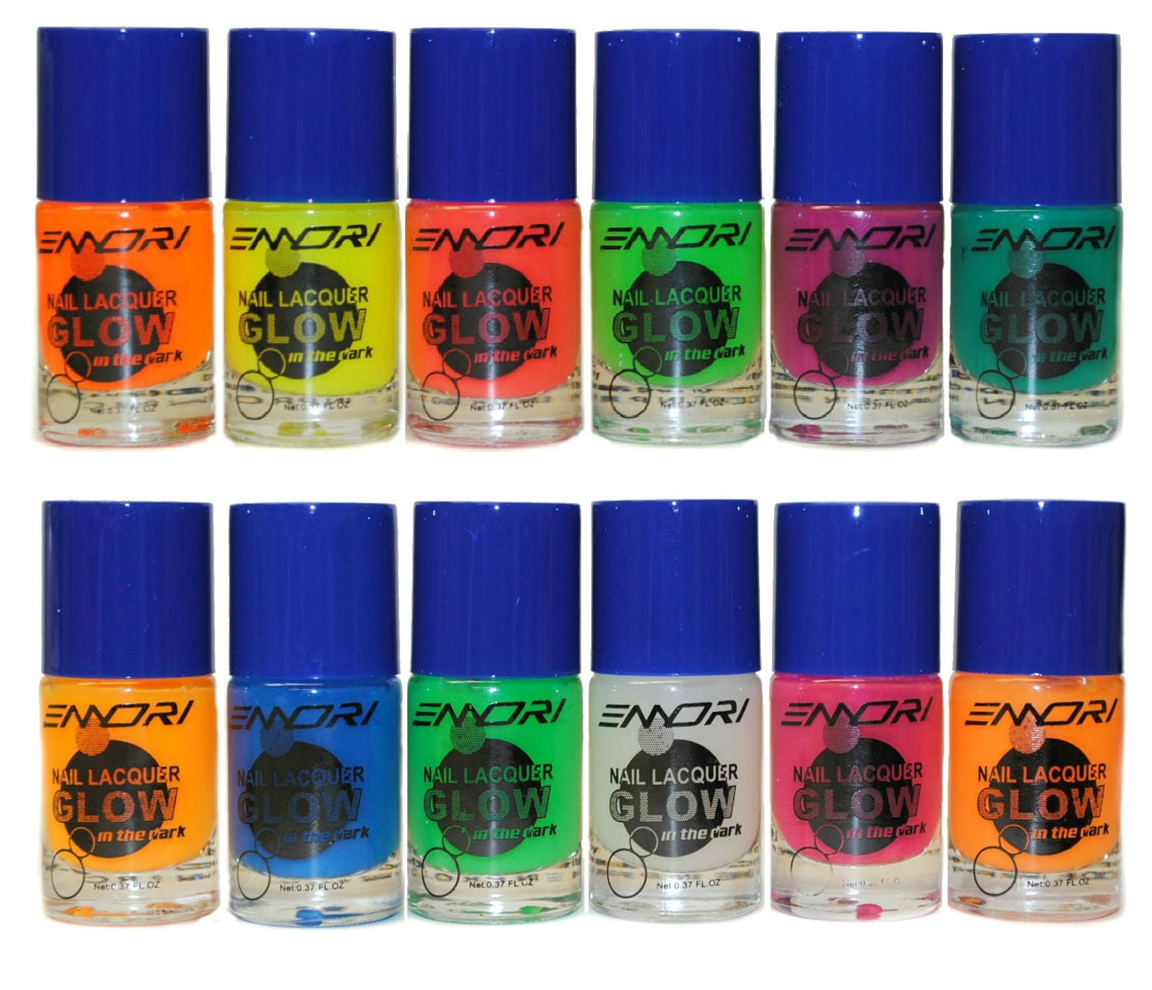 12 Color Glow In The Dark Nail Lacquer 