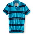 thumbnail image 1 of Aeropostale Mens Stripe A87 Rugby Polo Shirt, Azul, X-Small, 1 of 1