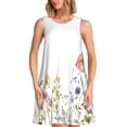 thumbnail image 1 of Fotbe Watercolor Floral Vestido de Verano sin Mangas para Mujer – Vestido Midi Línea A, Estilo Camiseta Floral, Vestido Playero Casual y Fluido, 1 of 7