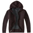 thumbnail image 3 of Gioberti Boy's Full Zip Knitted Cardigan Sweater with Hoody and Sherpa Lining, 3 of 4
