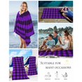 thumbnail image 5 of Black Purple Plaid Beach Towels Oversized Super Absorbent, Farmhouse Simple Buffalo Checked Lightweight Bath Towel Quick Dry Sets For Bathroom/Pool/Rv Camping/Beach Play/Gym Room/Picnic 23"x47", 5 of 8