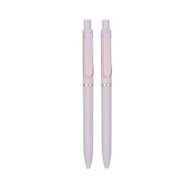 2Pcs Gel Pens Quick Dry Ink Pens, Ngxiha Smooth Writing Gel Pens Ink Comfort Grip Fine Point Premium Retractable Rolling Ball Gel Pens Black Ink for Office Home