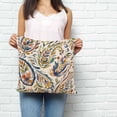thumbnail image 2 of Paisley Flower Pillow Covers 16x16 Inch Decorative Throw Pillow Cover, Spring Watercolor Vintage Floral Leaf Plant Sofa Pillowcases Accent Cushion Case Home Decor Bedroom Living Room, 2 of 6
