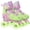 Spring, variant on MonSports Adjustable Roller Skates for Kids Boys, Tie-Dye Blue Quad Skates with Light up Wheels for Big Kids - Birthday Gift for Outdoor Sports