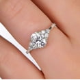 thumbnail image 5 of solitaire jewels 1.75CT Muse Setting Oval Moissanite Engagement Ring For Women, 14K White Gold, 5 of 6