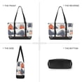 thumbnail image 6 of FORMRS Canvas Laptop Tote Bag for Women with 15.6" Computer Compartments Shoulder Handbag, Blue Snow Houses, 6 of 7