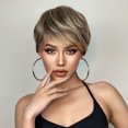 thumbnail image 2 of BERON Brown Wig Short Straight Wig With Bangs for Women Heat Resistant Synthetic Hair Wigs for Daily Use, 2 of 9