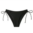 thumbnail image 5 of UAYOTSE Women Cheeky Bikini Bottoms V Cut Swim Bottom High Cut Swimsuit Low Waist Low Rise Bathing Suit,M Black, 5 of 5