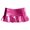 Hot Pink, variant on Kilaqueen Women's Metallic Ruffle Mini Skirt, Low Rise Shiny Flared Micro Skirt for Dance Performances, Festivals, Parties and Costume Outfits