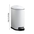 thumbnail image 3 of 10L Stainless Steel Step Can With Inner Soft Close Lid For Kitchen Living Room And Use Strong Bag J Bags Small Draw String Bags Small Bags with Handles Waste Liner Super Large Bags Yard Bag Heft Bag, 3 of 4