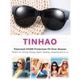 thumbnail image 4 of TINHAO Fit Over Glasses Sunglasses with Hard Case, Wrap Around Cat-Eye Polarized Wear Over Rx Glasses, UV400 Protection, Gift Ready, 4 of 8