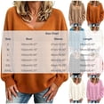 thumbnail image 3 of Wenini 2026 Women's V Neck Loose Long Sleeve Knit Pullover Sweater Fall Trendy Casual Sweater Top, 3 of 7