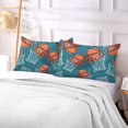 thumbnail image 5 of Basketball and Baskets Plush Pillow Cases Queen Size Ultra Soft Warm Pillowcases with Zipper 20"x30", 5 of 9