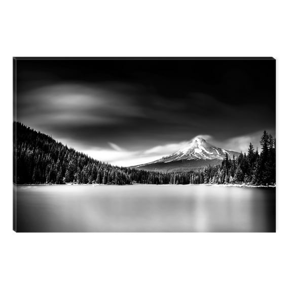 Startonight Canvas Wall Art Black and White Abstract Sureal Landscape, Dual View Surprise Artwork Modern Framed Ready to Hang Wall Art 100% Original Art Painting 23.62 X 35.43 inch