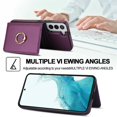 thumbnail image 3 of ELEHOLD Case for Samsung Galaxy S22 Plus,Business PU Leather Stand Case with Card Holder & Ring Holder,Deeppurple, 3 of 7