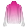 thumbnail image 6 of Jackets for Women Winter Coat Jackets Flannel Stand Collar Jacket(Aesthetic Rose Red And White Gradient,Size:S-4XL), 6 of 7