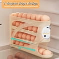thumbnail image 4 of Automatic Rolling Egg Dispenser for Fridge, 4-Tier 30 Egg Capacity Refrigerator Egg Container, Gravity Fed Rolling Egg Holder, Kitchen Storage Organizer, 4 of 6