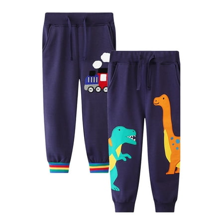 

Phenas Toddler Boy s Pull on Sweatpants Kids Sport Jogger Cotton Casual Active Playwear Sweats Pants Pack of 2