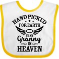 thumbnail image 3 of Inktastic Handpicked for Earth by My Granny in Heaven with Angel Wings Boys or Girls Baby Bib, 3 of 4