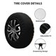 thumbnail image 2 of Balery Vintage Black White Plaid Sunflowe Cubiertas para Neumáticos - Protector Resistente para Neumáticos de Camioneta, SUV, Remolque, Camper y RV-15 inch, 2 of 6