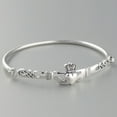 thumbnail image 6 of Sterling Silver Irish Claddagh Celtic Knot Bangle Bracelet, 6 of 6