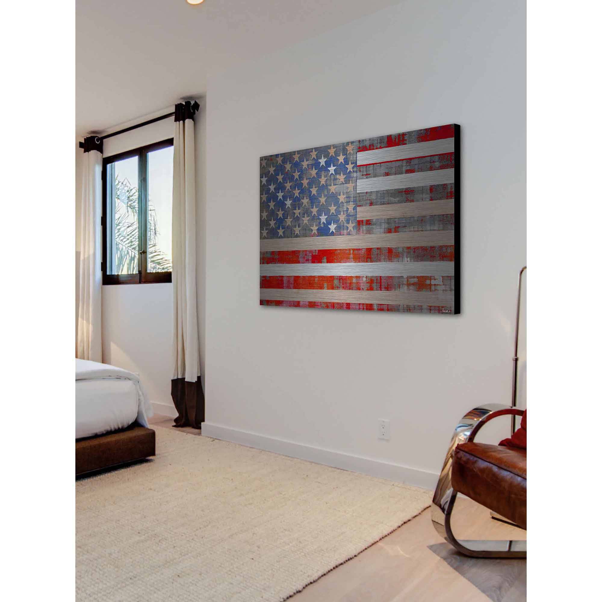 Parvez Taj  'American Dream' Painting Print on Brushed Aluminum 18 x 12