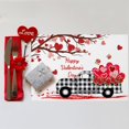 thumbnail image 2 of Dsscvnef Napperon en Lin pour la Saint-Valentin pour Couples Décoration de Table Isolation Thermique Accessoires de Table 4 Pcs, 2 of 6