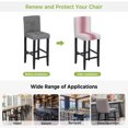 thumbnail image 5 of Light Pink Grey Ombre Bar Stool Cover Set of 6, Modern Abstract Art Gradient Stretch Bar Chair Cover, Removable Washable Pub Counter Stool Chair Slipcover for Kitchen Dining Room Pub Cafe, 5 of 9