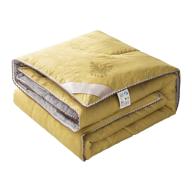 Toystoory Colcha de aire acondicionado de verano, colcha lavable de repuesto, manta de seda refrescante de Color sólido para viajes, Camping, 180*220cm Juegos de cama gris amarillo Toystoory HA071912-06