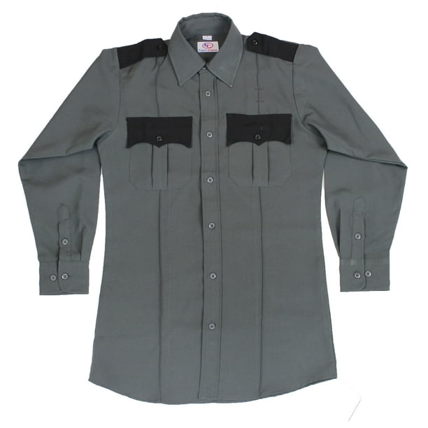 First Class First Class Two Tone Long Sleeve Uniform Shirt Dark