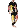 thumbnail image 2 of Salouo Hello Summer Gnome Print Button-Front Long Sleeve Pajama Set for Men, Soft 2Pjs Men's Long Sleeve Sleepwear-XX-Large, 2 of 7
