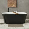 thumbnail image 3 of Yiwa 59" Acrylic Freestanding Bathtub Contemporary Soaking Tub with Stainless Steel Pop-Up Drain and Overflow Option, UPC Certified, 3 of 7
