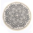 thumbnail image 2 of Alfombra Vintage redonda de algodón de 90cm alfombra redonda lavable Mandala con borlas alfombra tejida a mano ideal para sala de estar, dormitorio, 2 of 4