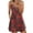 Wine Womens Summer Dress, variant on USSUMA Sundresses for Women Casual Summer Spaghetti Strap Zip A Line Swing Floral Print Midi Womens Shirt Dresses Beach V Neck Sleeveless Plus Size Wedding Guest Sun Dress