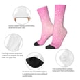 thumbnail image 4 of Wukai Chaussettes Mi-Mollet Imprimées avec Rubans Roses pour Cancer du Sein, Design Imprimé 3D, Chaussettes pour Adultes, Haute Élasticité, Respirantes, Sport, Adaptées pour Usage Quotidien, Unisexe, 4 of 6