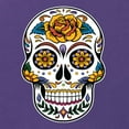 thumbnail image 5 of Wild Bobby Day Of The Dead Sugar Skull Pop Culture Women Racerback Tank Top, Purple Rush, Medium, 5 of 5